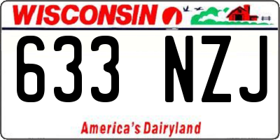 WI license plate 633NZJ