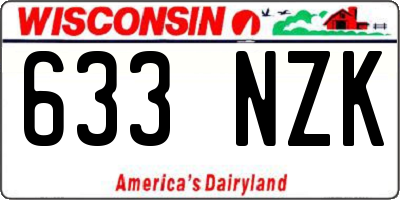 WI license plate 633NZK