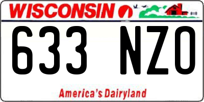 WI license plate 633NZO