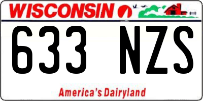 WI license plate 633NZS