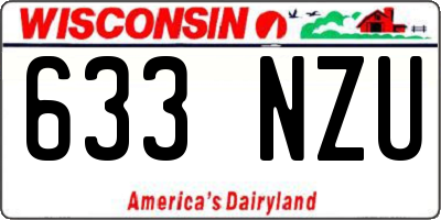 WI license plate 633NZU