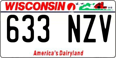 WI license plate 633NZV