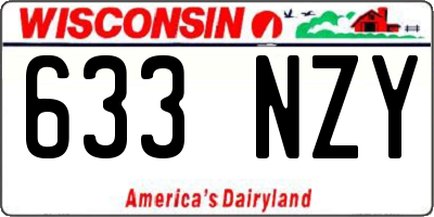 WI license plate 633NZY