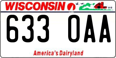 WI license plate 633OAA
