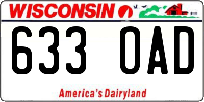 WI license plate 633OAD