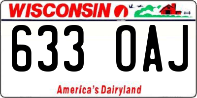 WI license plate 633OAJ