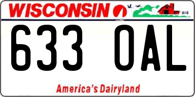 WI license plate 633OAL