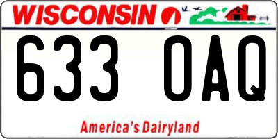 WI license plate 633OAQ