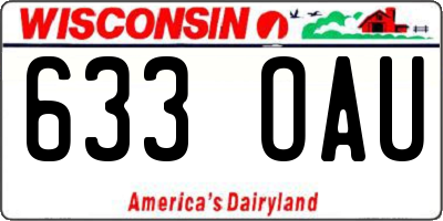 WI license plate 633OAU