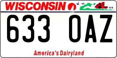 WI license plate 633OAZ