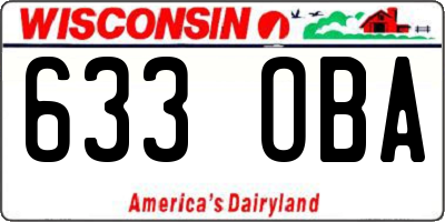 WI license plate 633OBA
