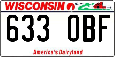 WI license plate 633OBF