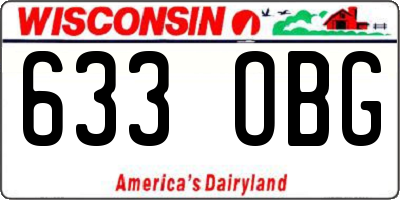 WI license plate 633OBG