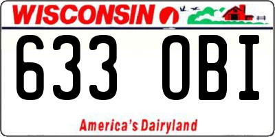 WI license plate 633OBI