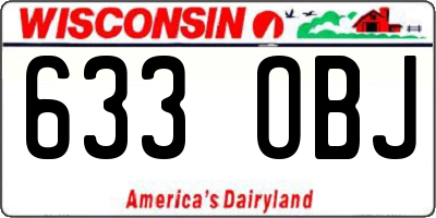 WI license plate 633OBJ