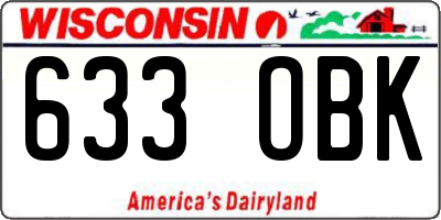 WI license plate 633OBK