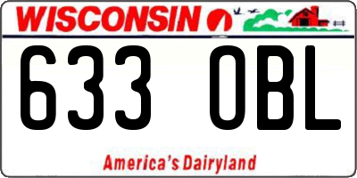 WI license plate 633OBL