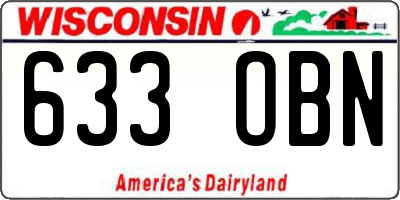 WI license plate 633OBN