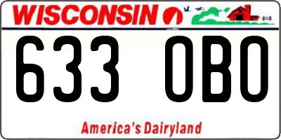 WI license plate 633OBO