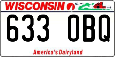 WI license plate 633OBQ