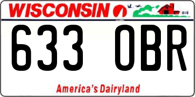 WI license plate 633OBR