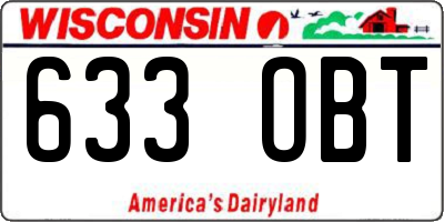 WI license plate 633OBT