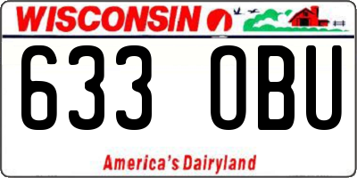 WI license plate 633OBU
