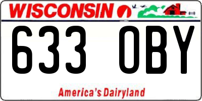 WI license plate 633OBY