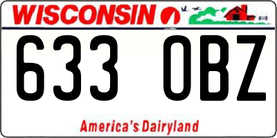 WI license plate 633OBZ