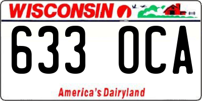 WI license plate 633OCA