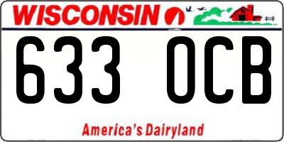 WI license plate 633OCB