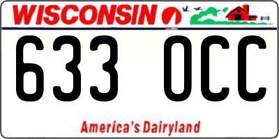 WI license plate 633OCC