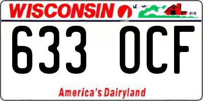 WI license plate 633OCF