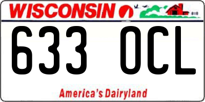 WI license plate 633OCL