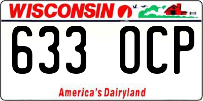 WI license plate 633OCP