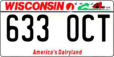 WI license plate 633OCT