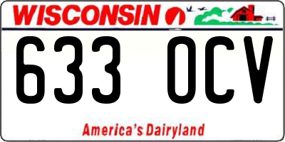 WI license plate 633OCV