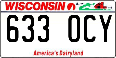 WI license plate 633OCY