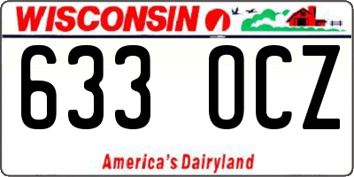 WI license plate 633OCZ
