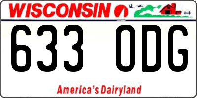 WI license plate 633ODG