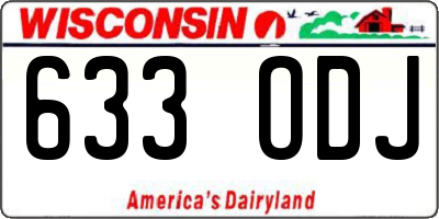WI license plate 633ODJ