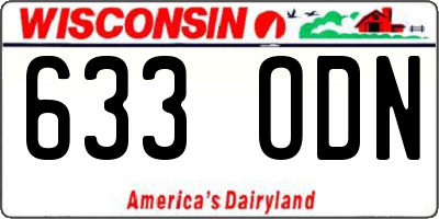 WI license plate 633ODN