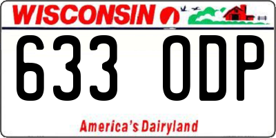 WI license plate 633ODP