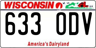 WI license plate 633ODV