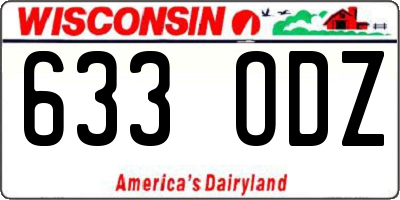 WI license plate 633ODZ