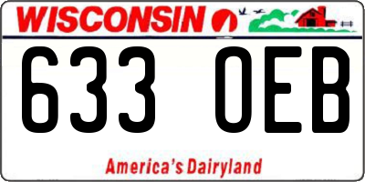 WI license plate 633OEB