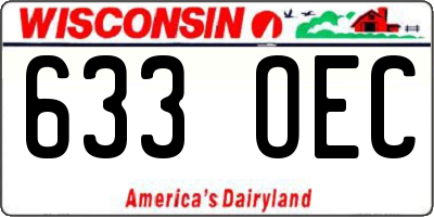 WI license plate 633OEC