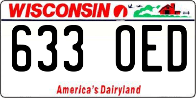 WI license plate 633OED