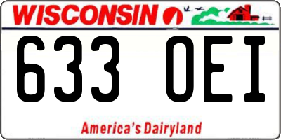 WI license plate 633OEI
