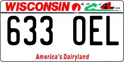 WI license plate 633OEL